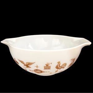 Vintage Pyrex Early American Pattern Nesting Mixing Bowl 443 2-1/2 Qt.